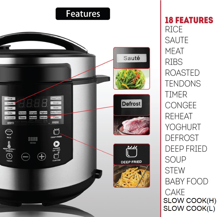 Giselle 6L Pressure Cooker KEA0222