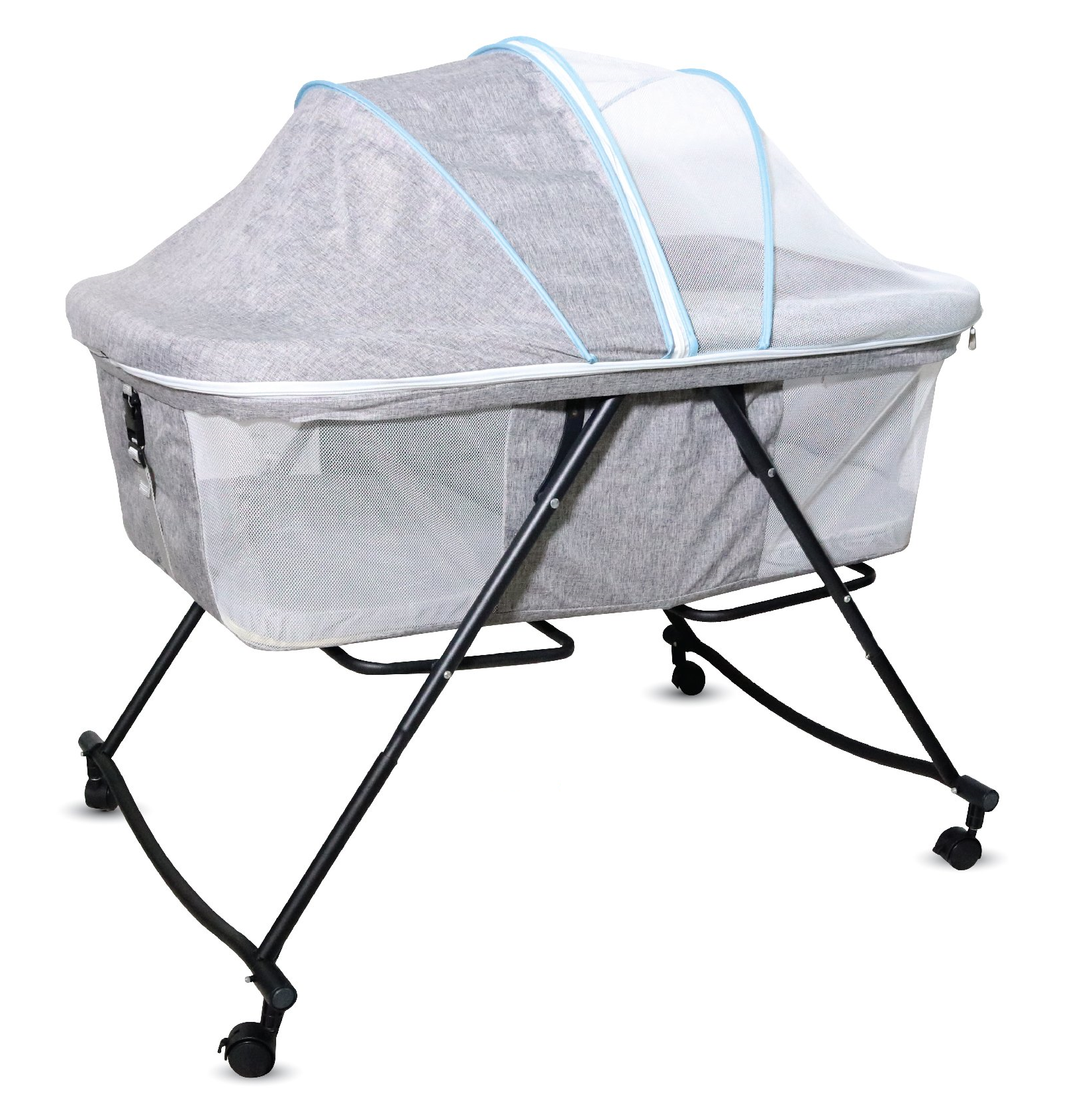 Multi function & portable playpen for infant baby folding cradle and swing (BAY0017GY)