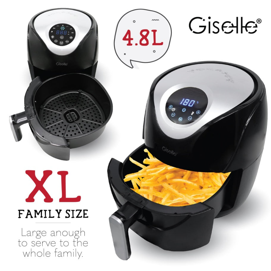 4.8L Air Fryer, Oil-free Cookware, Non-stick Basket, Easy To Clean