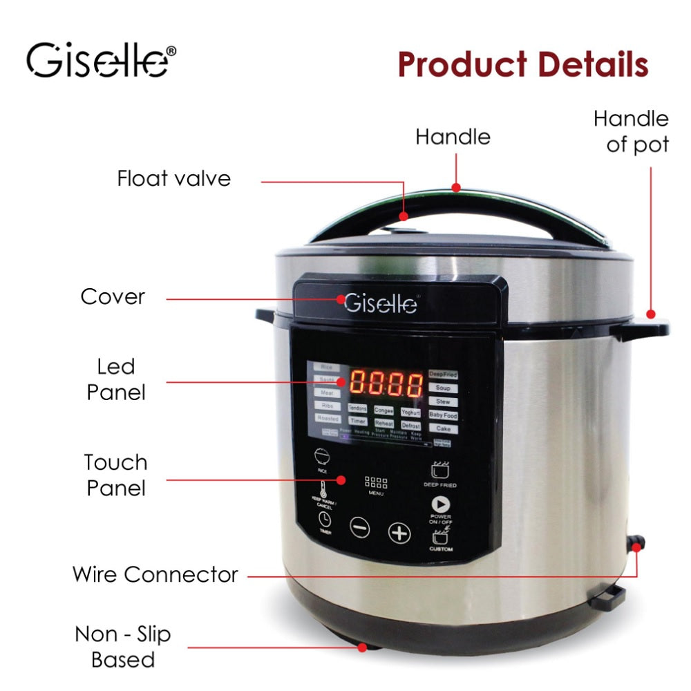 Giselle 6L Pressure Cooker KEA0222