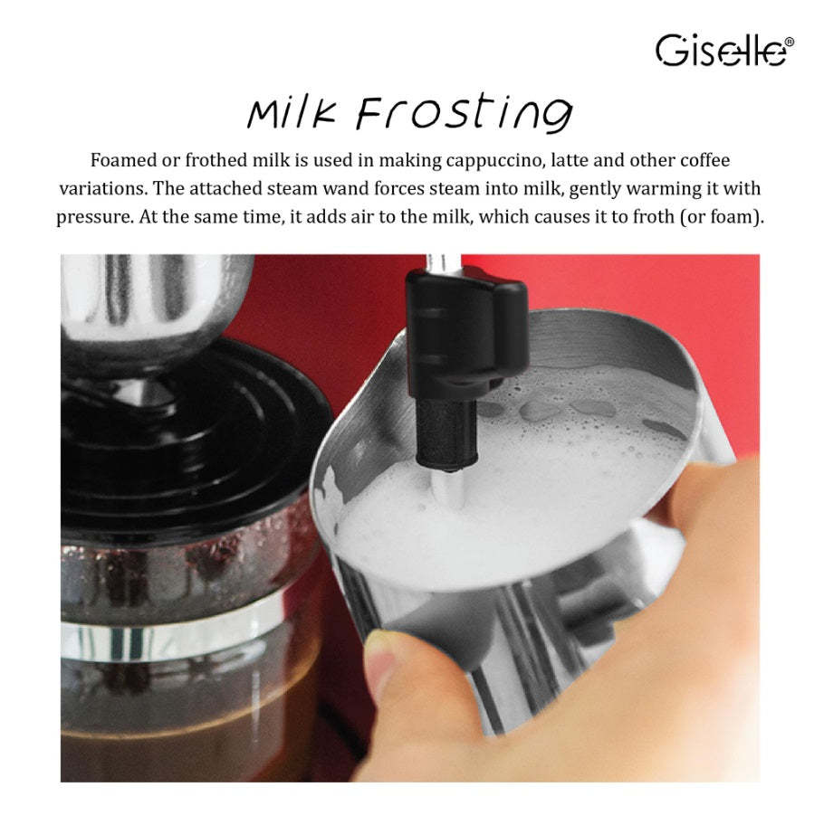 Giselle Espresso Coffee Milk Bubble Maker Machine 800W 家用意式咖啡机[KEA0330RD]