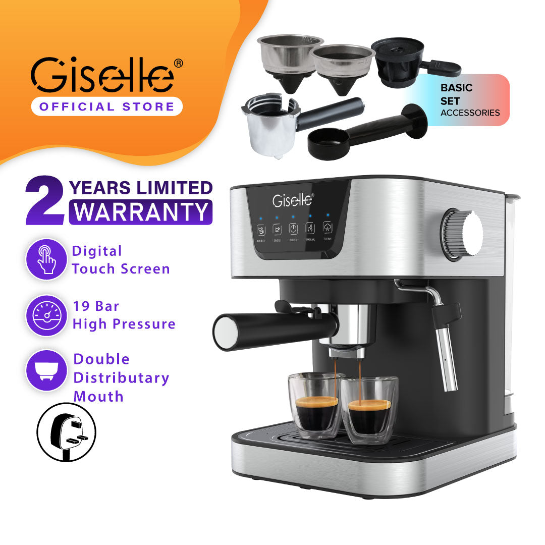 Giselle Espresso Coffee Maker 19 Bar 家用意式咖啡机奶泡拿铁 [KEA0332 / KEA0332FS]