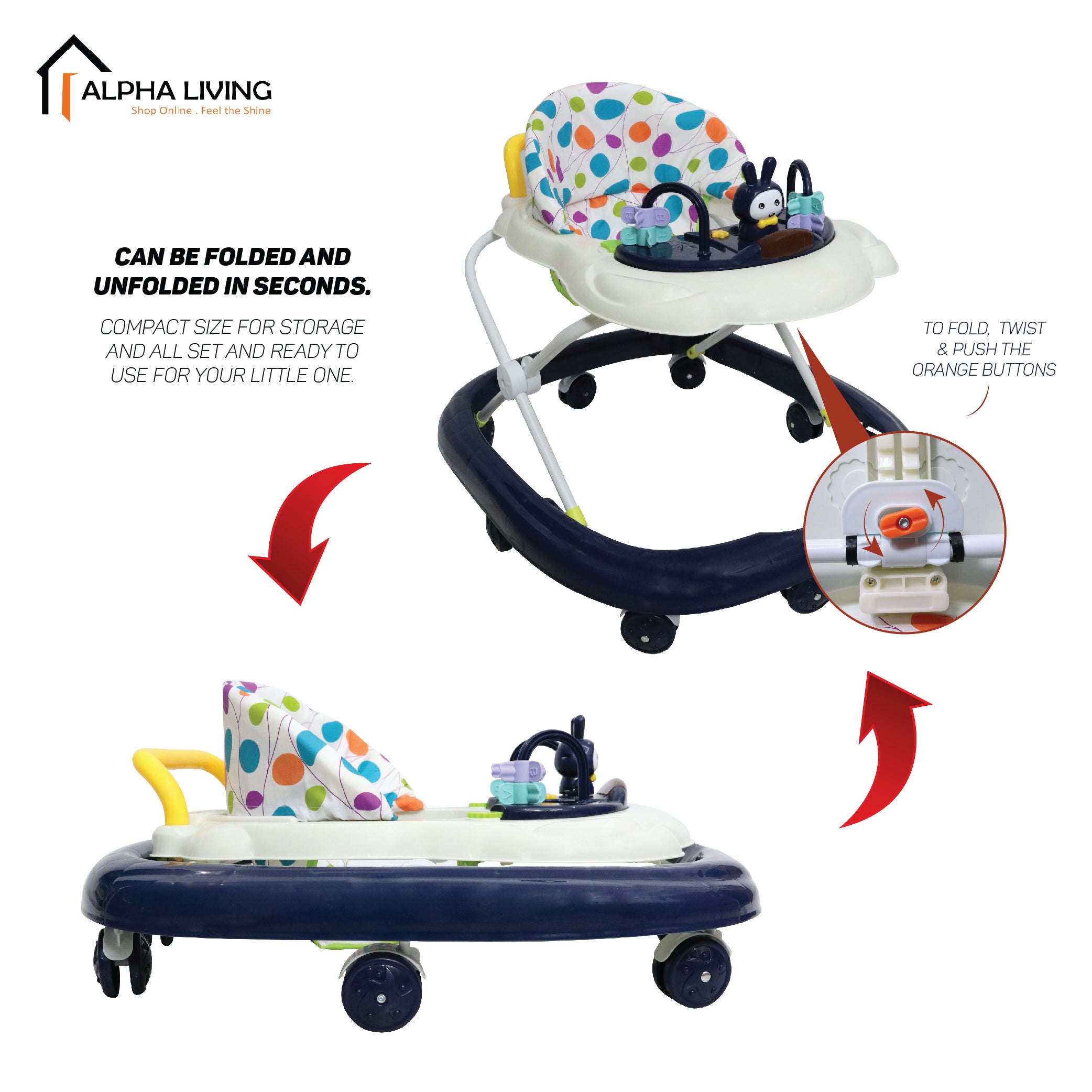 Travel size store baby walker