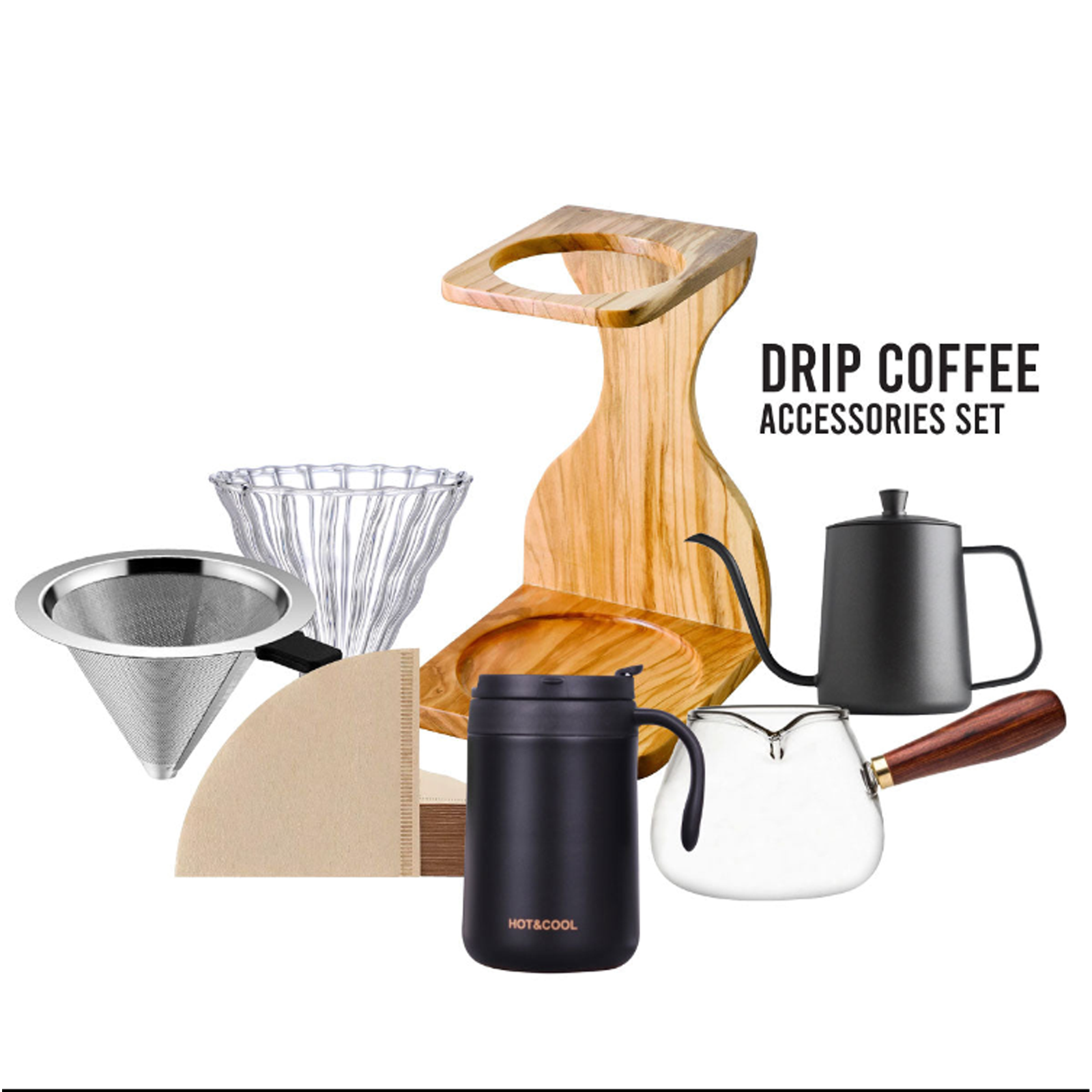 Brewing Coffee In Hand Drip Coffee Maker Woman Hand Pour Coffee