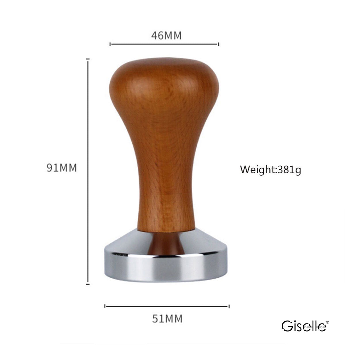 Giselle Espresso Coffee Accessories - 304 Barista Tamper 51mm, Drip Coffee Paper Filter (CFT0001 / CFF0001PP)