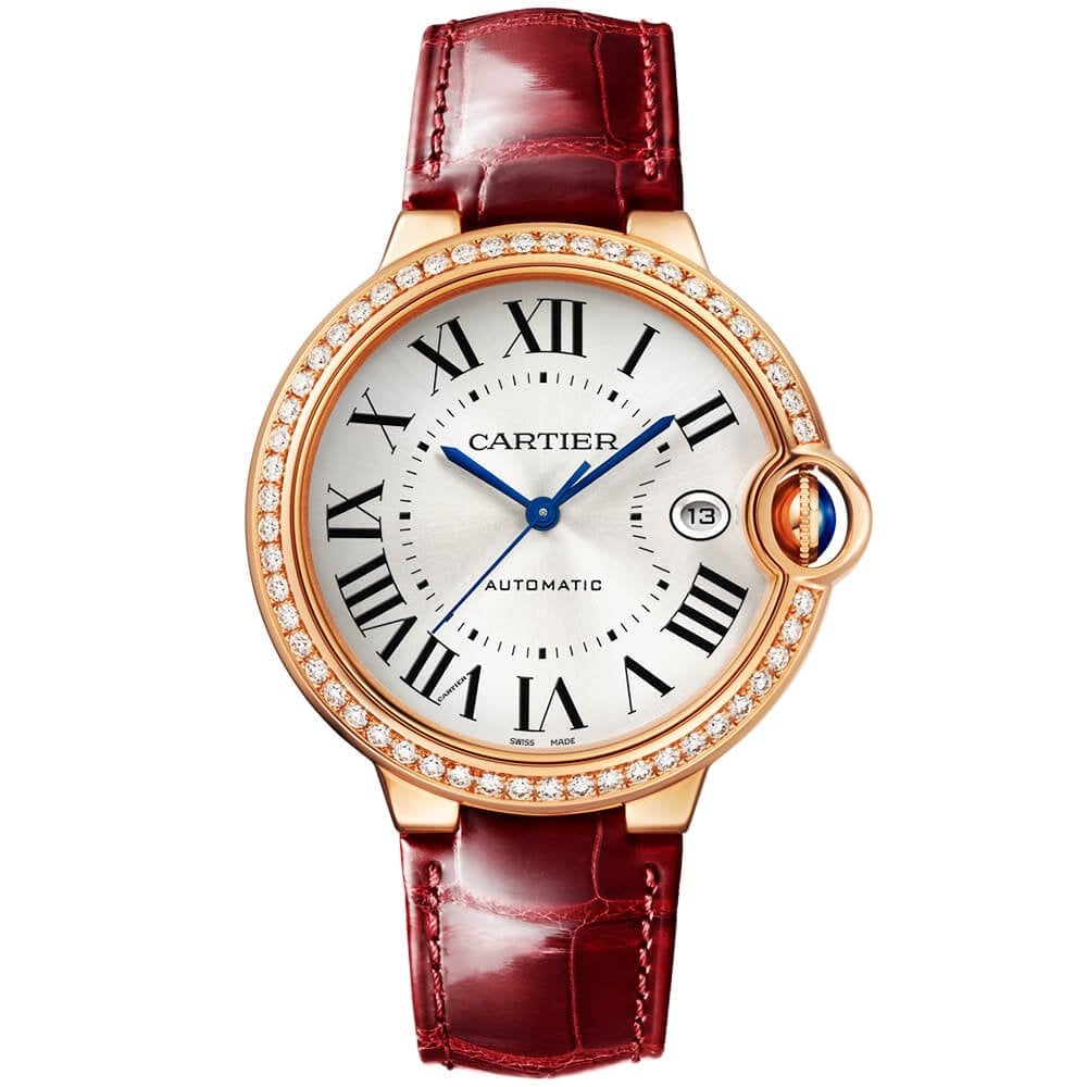 カルティエ バロン ブルー 18K ローズゴールド 40mm 腕時計 WJBB0056