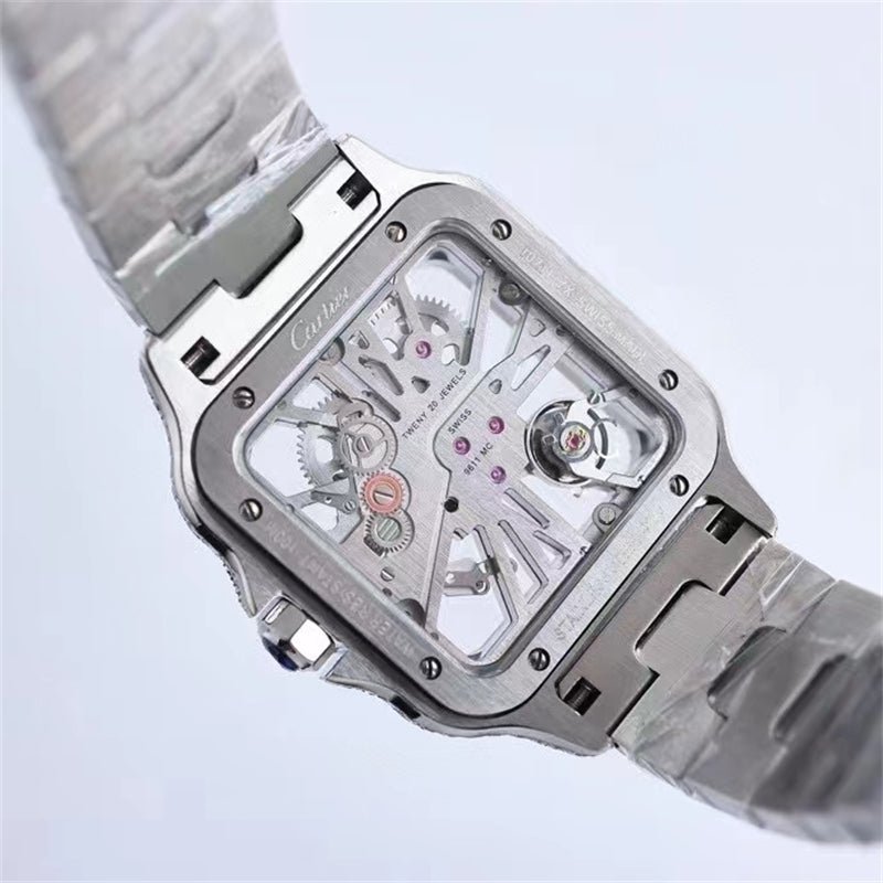 カルティエ サントス ドゥ カルティエ スケルトン ウォッチ LM WHSA0015 ダイヤモンド高級品 - 浦山時計店
