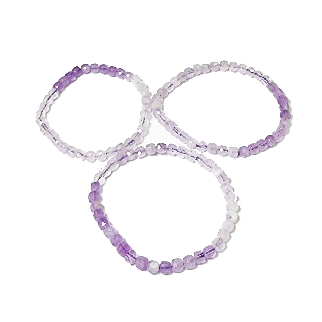 Faceted Lavender Amethyst Bracelet - 4mm