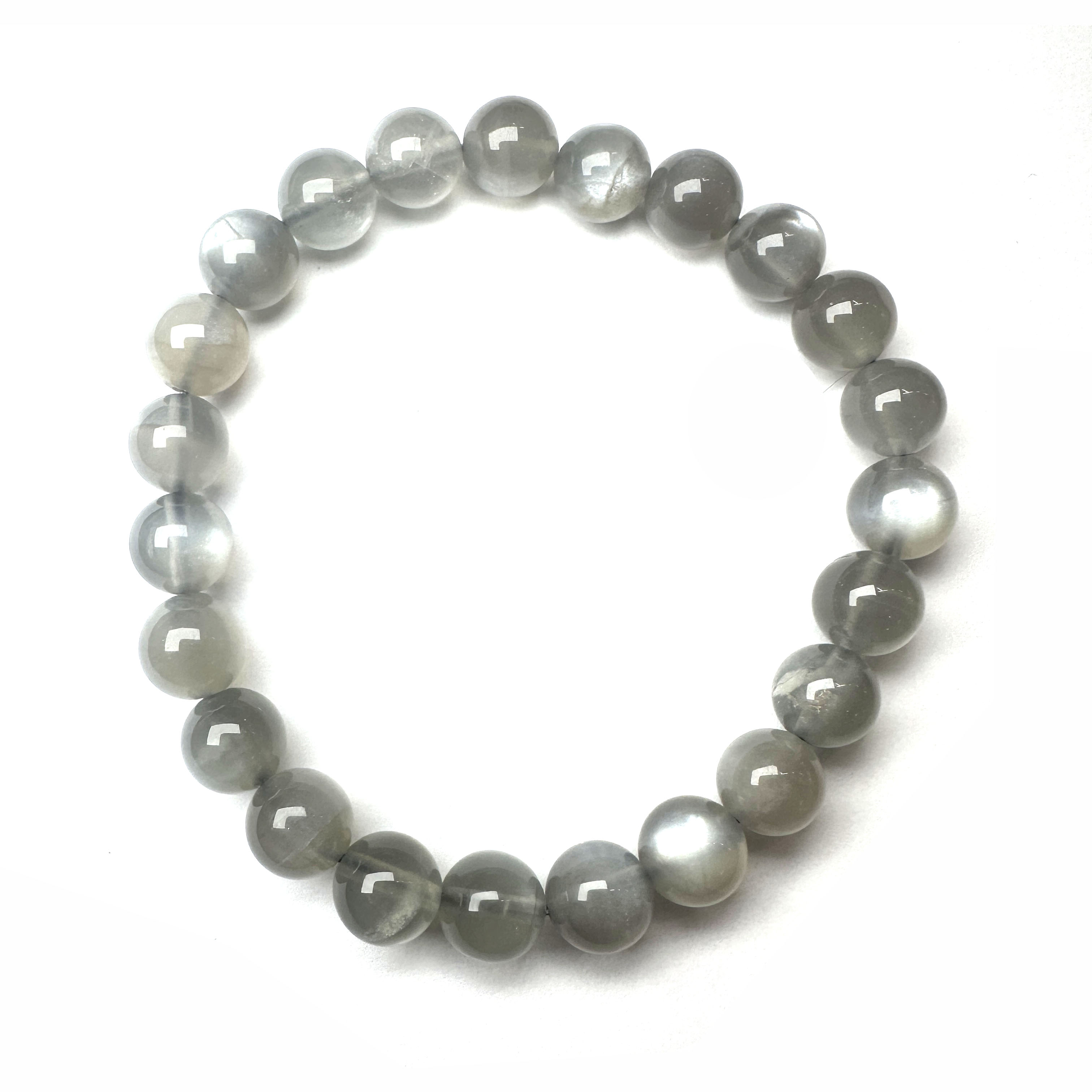 Silver Moonstone Bracelet (5mm, 8mm)