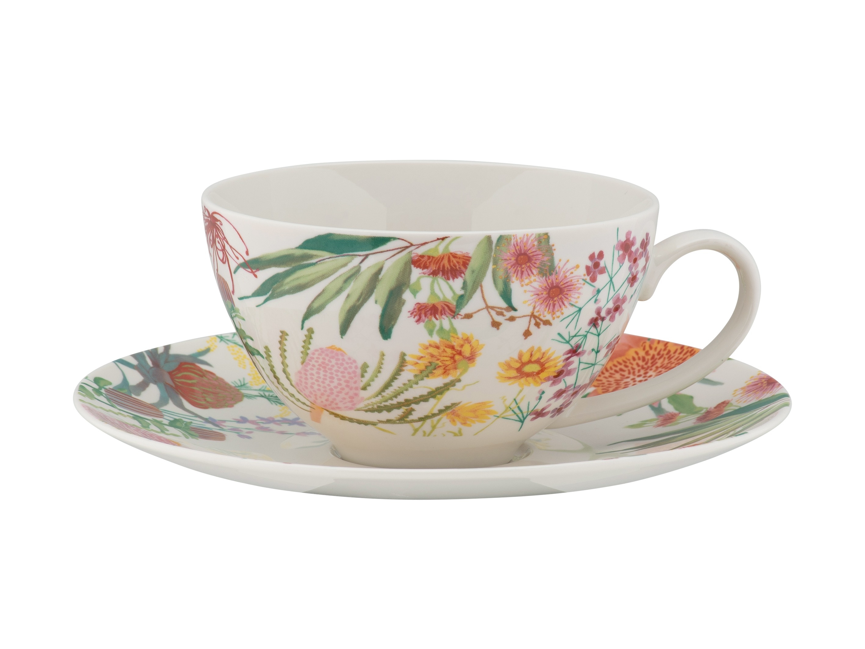 Maxwell & Williams Royal Botanic Gardens Native Blooms Coupe Breakfast Cup & Saucer 400ML