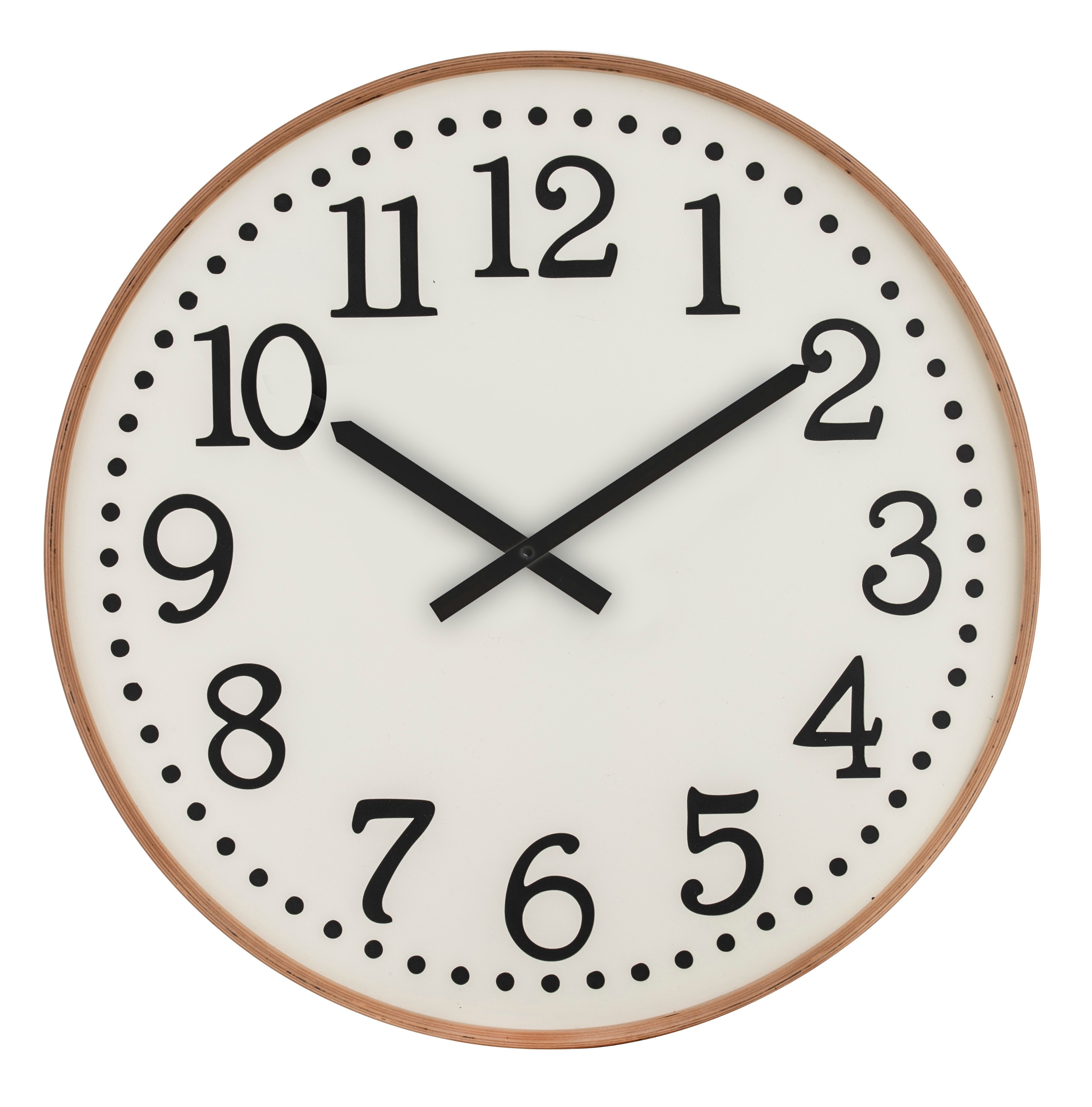 Amalfi Thomas Wall Clock White & Natural
