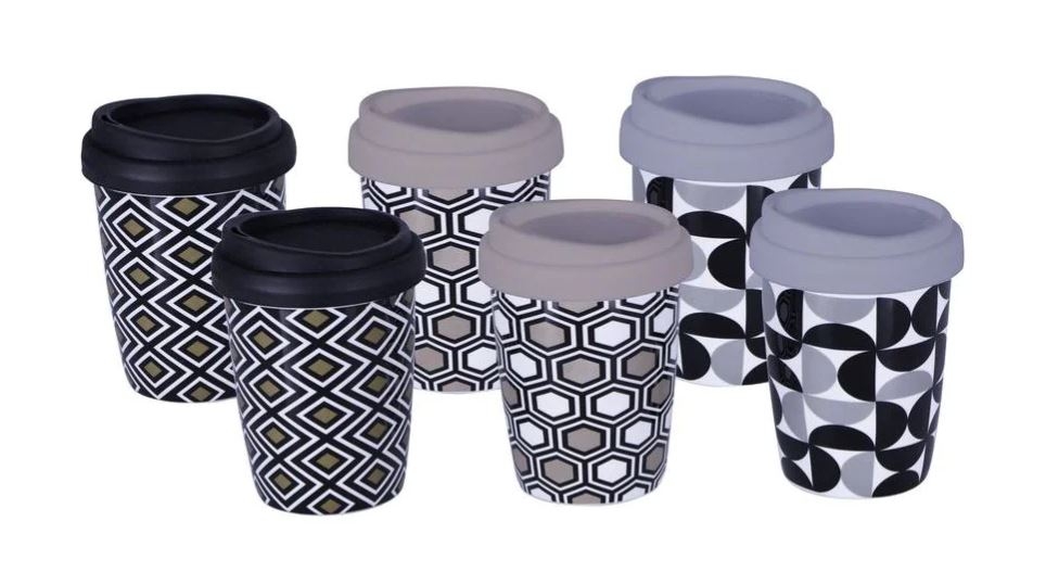 Avanti GOMUG Twin Wall Coffee Mug Geotalics 250ml Porcelain
