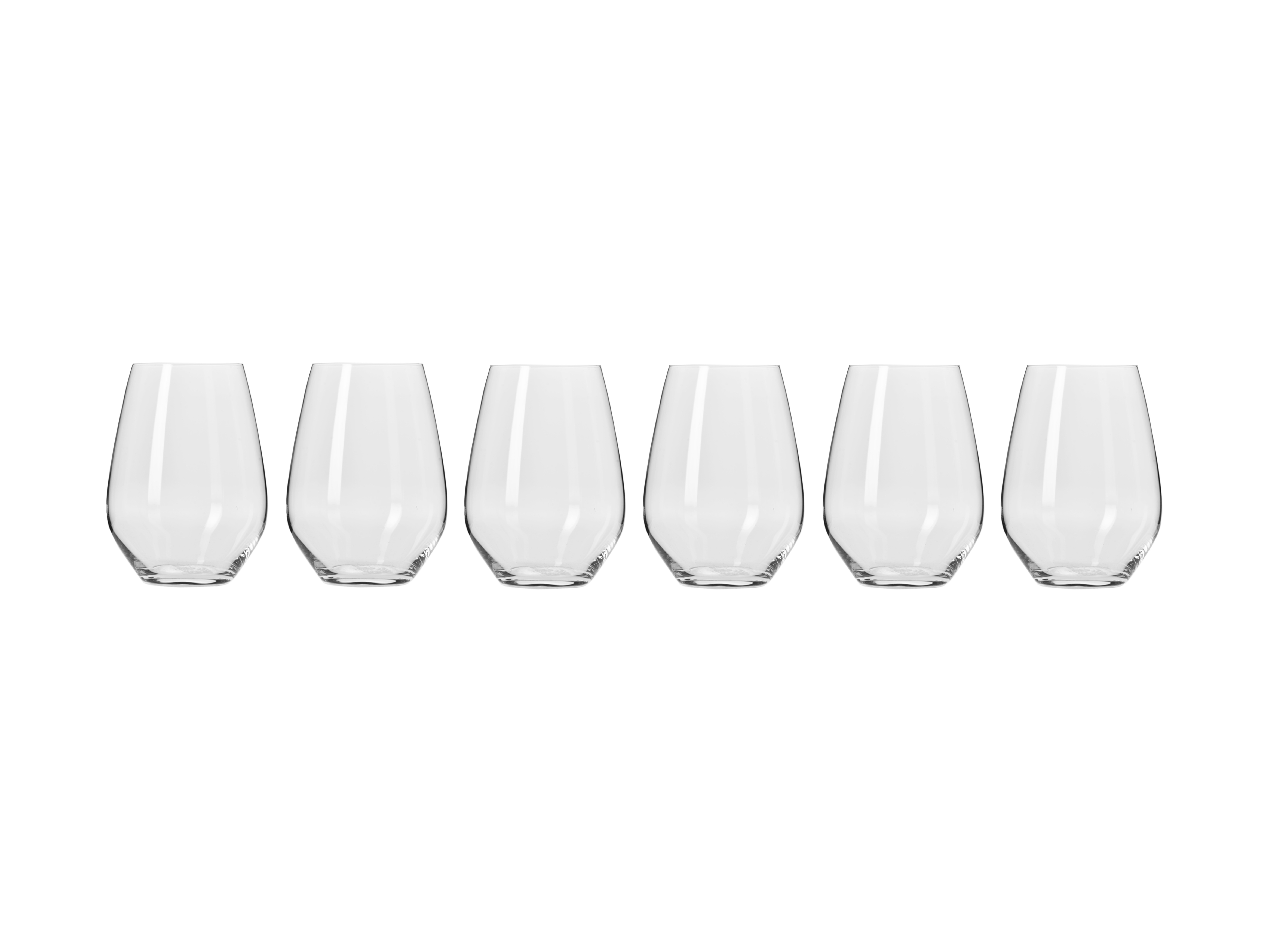 Krosno Harmony Stemless Wine Glass 540ML 6pc Gift Boxed