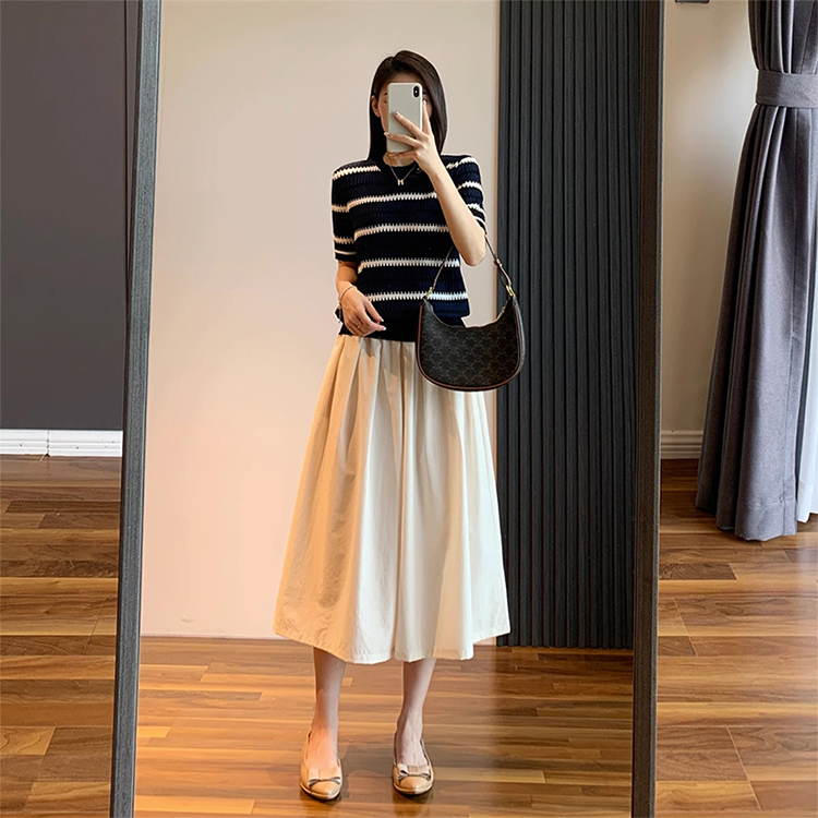 日系鬆緊高腰休閒紙袋裙褲（3色）-NamoDress