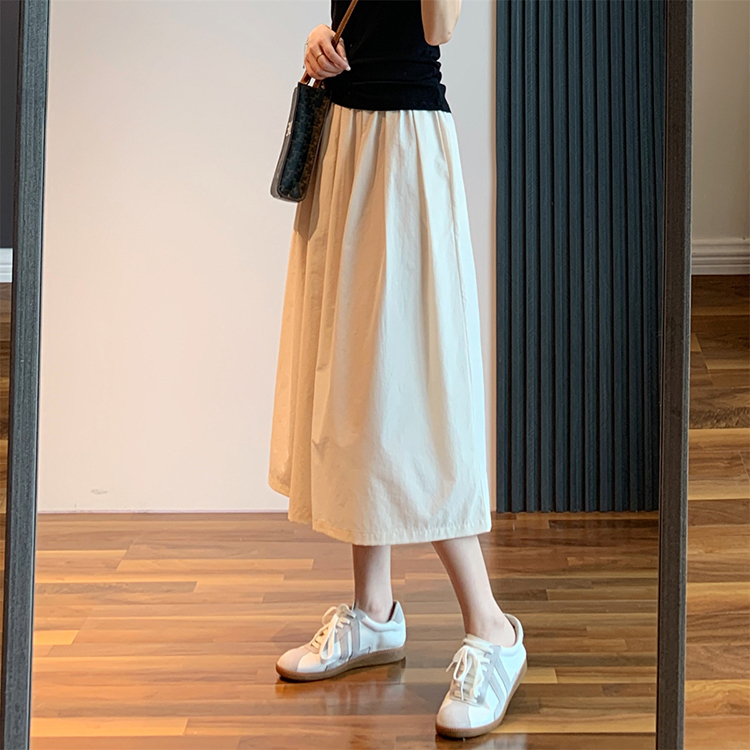 日系鬆緊高腰休閒紙袋裙褲（3色）-NamoDress