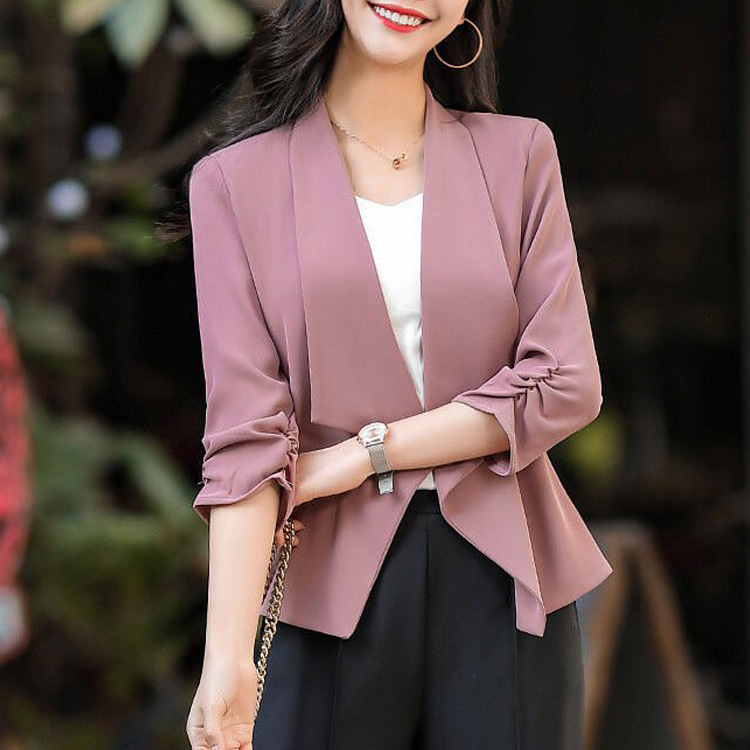 不規則氣質七分袖優雅外套（3色）-NamoDress