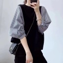 黑拼格紋