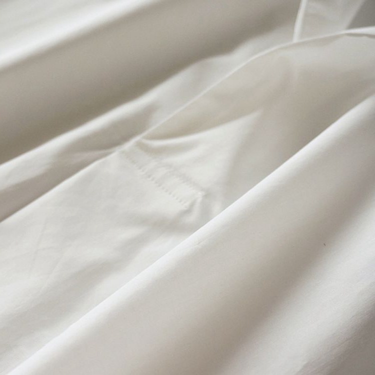 白色蝙蝠袖短恤襯衫-NamoDress