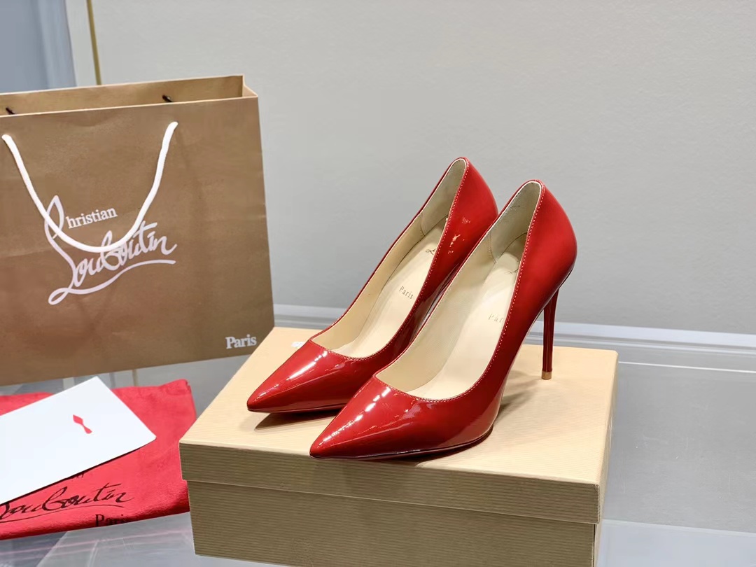 Decollete 554 Patent Leather Pumps 100 mm Red