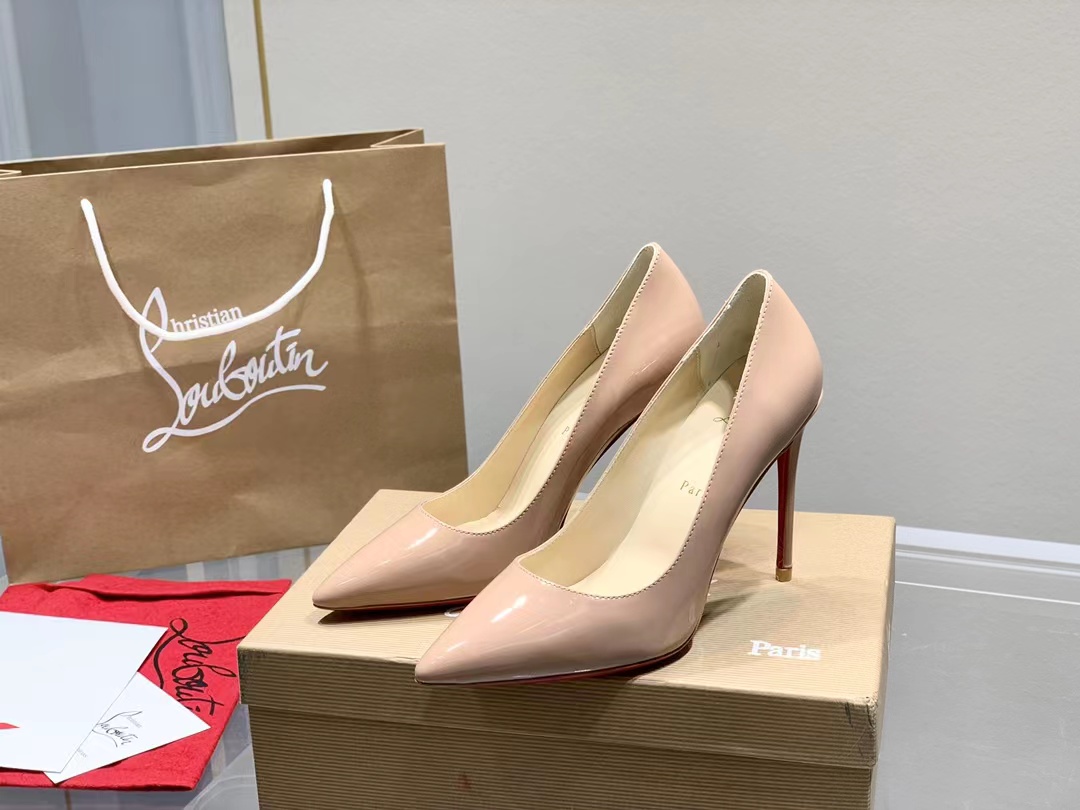 Decollete 554 Patent Leather Pumps 100 mm Nude