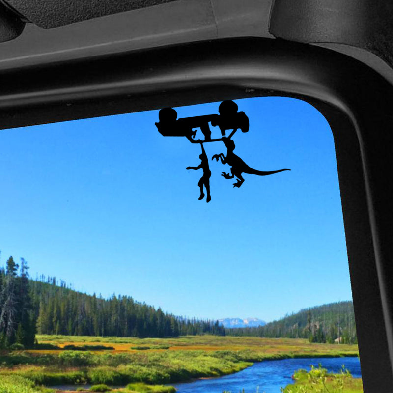 Upside Down Jeep Windshield Decal