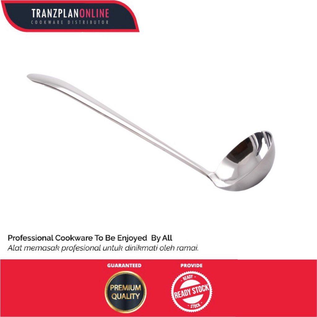 Food Grade High Quality Stainless Steel Soup Ladle Serving Spoon Senduk Sup 加厚不锈钢圆把勺