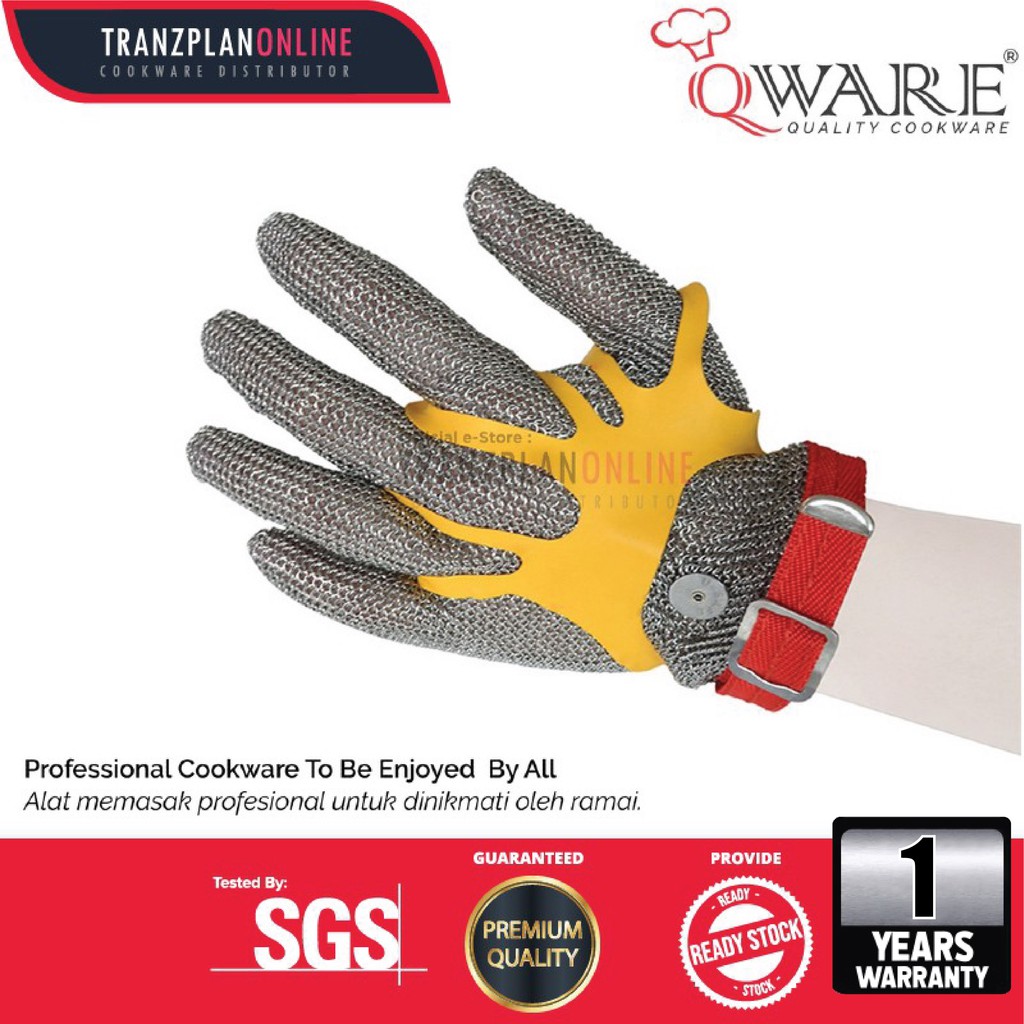 STAINLESS STEEL SUS304 METAL MESH SAFETY GLOVES Gloves Anti Cut Glove Sarung Tangan Alat Perlindungan Diri