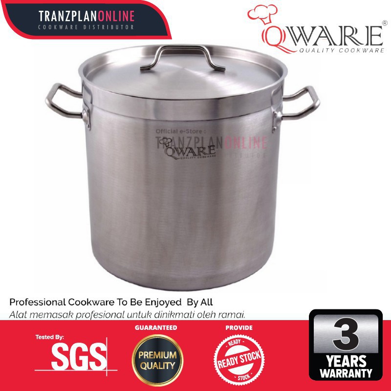 6L - 18L STAINLESS STEEL SANDWICH BOTTOM, 3-PLY STOCK POT Stainless Steel Pot Cookware Periuk Masak Periuk Dapur