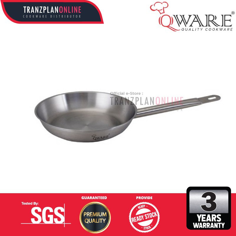 20CM - 40CM STAINLESS STEEL SANDWICH BOTTOM FRYING PAN Frying Pan Stainless Steel Pan Periuk Masak Kuali Leper