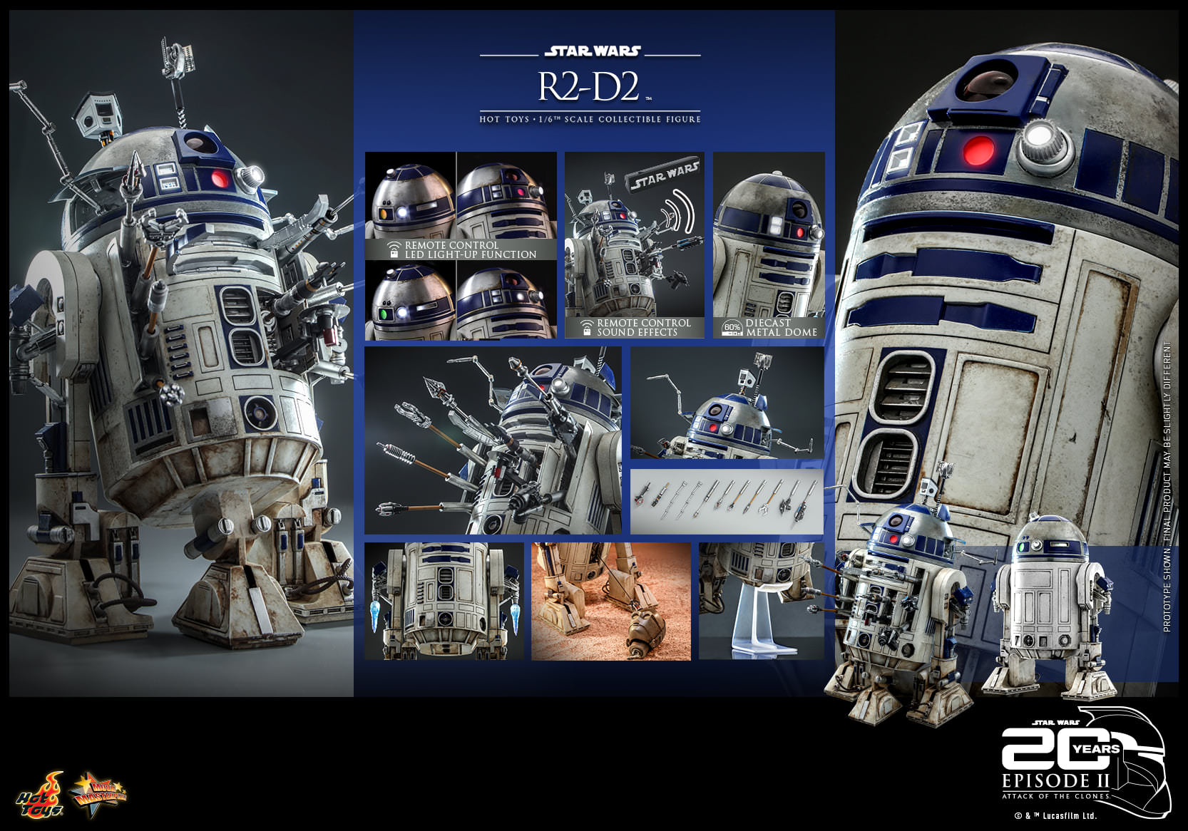 HOT TOYS MMS 651 STAR WARS II : ATTACK OF THE CLONES – R2-D2