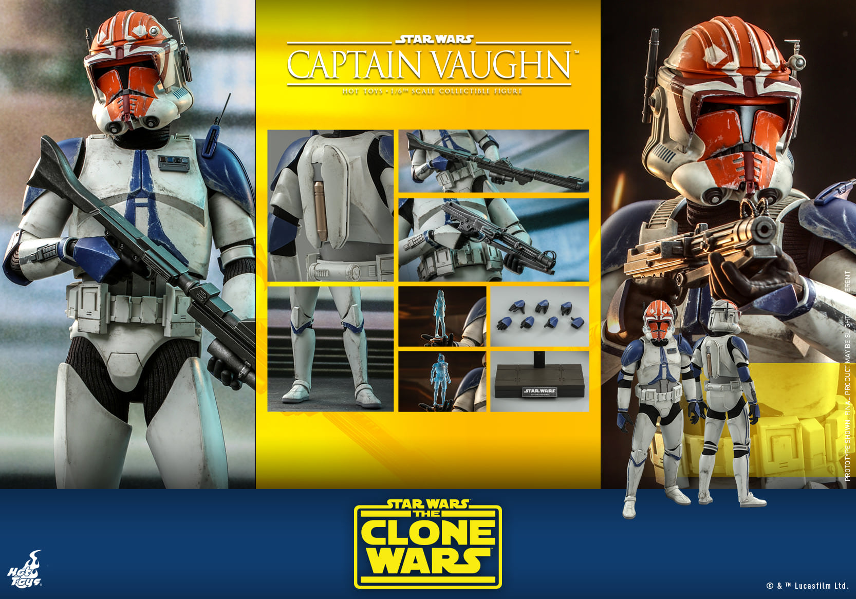 HOT TOYS TMS 65 STAR WARS : THE CLONE WARS – CAPTAIN VAUGHN