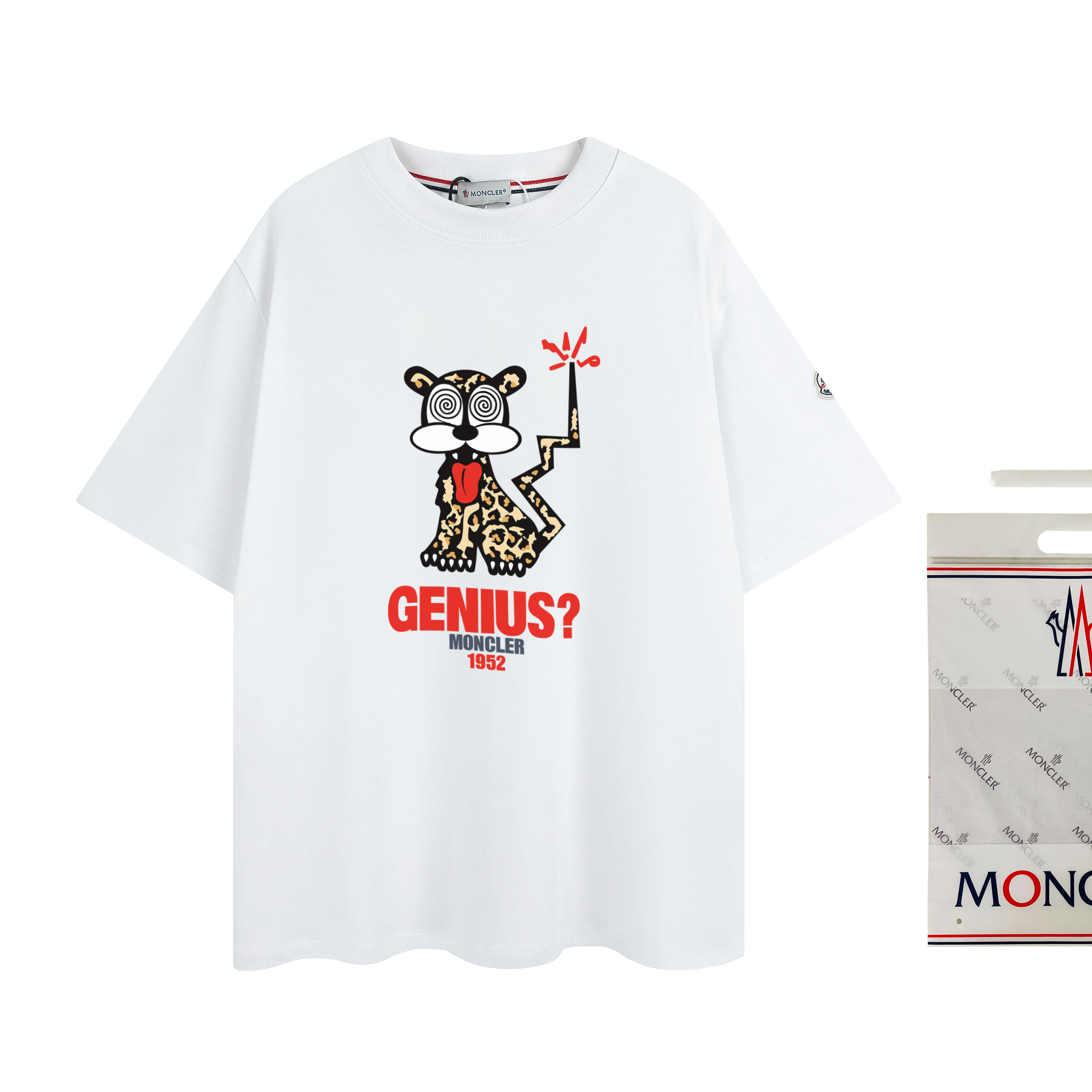 Moncler モンクレール ロゴプリント半袖Tシャツ コットンジャージのTシャツ