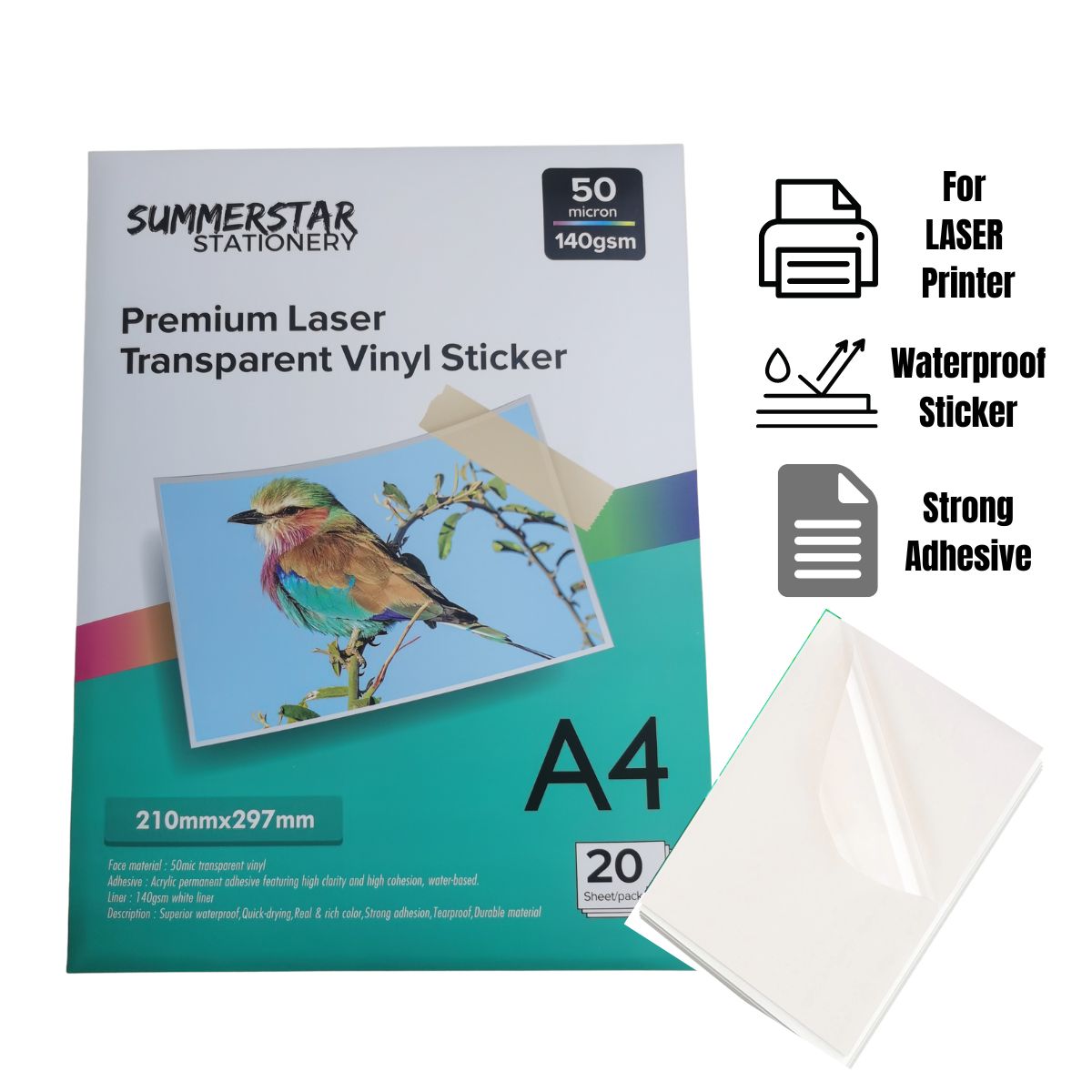 Premium Laser Transparent Vinyl Sticker