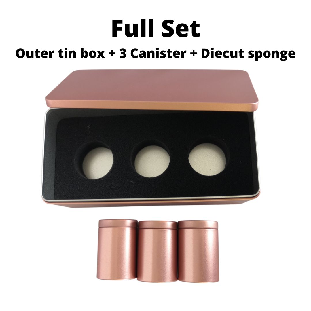 Metal Tin Box Container - 3 IN 1 Canister