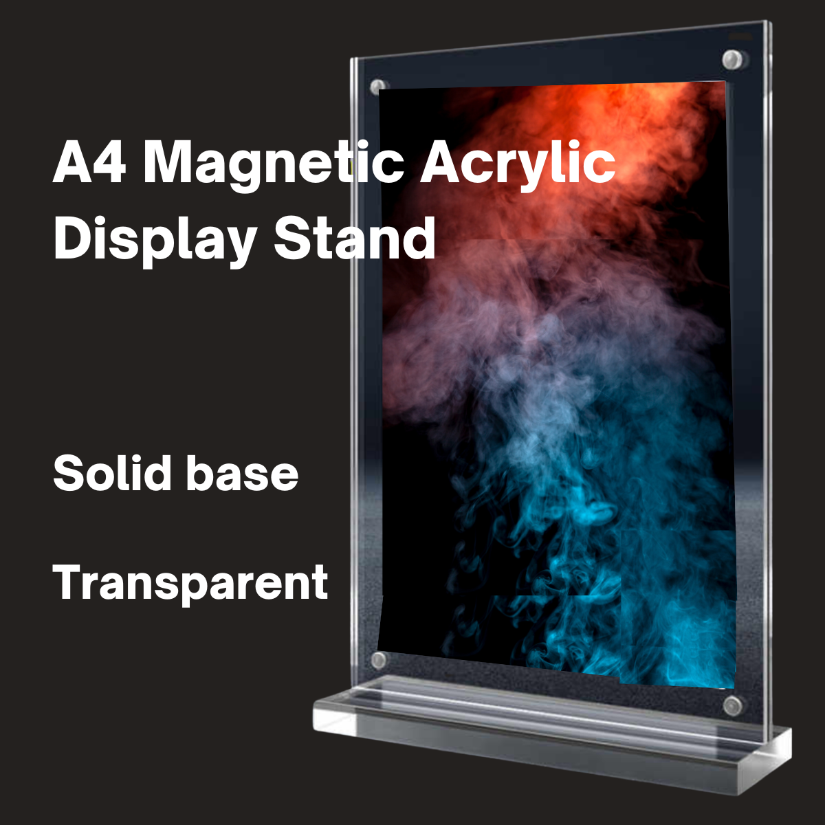 A4 Magnetic Acrylic Display Stand 