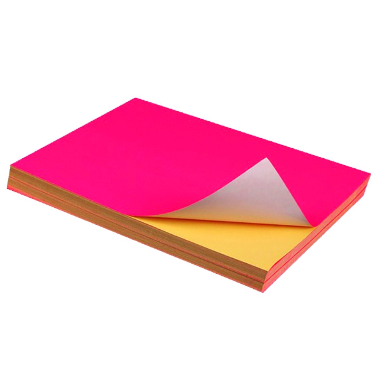 Neon Pink Paper Sticker