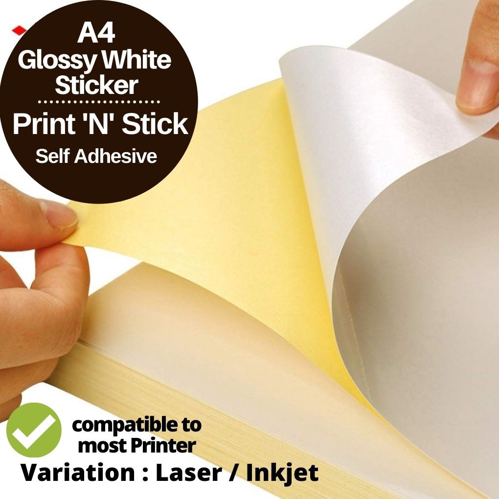 Premium Glossy White Paper Sticker