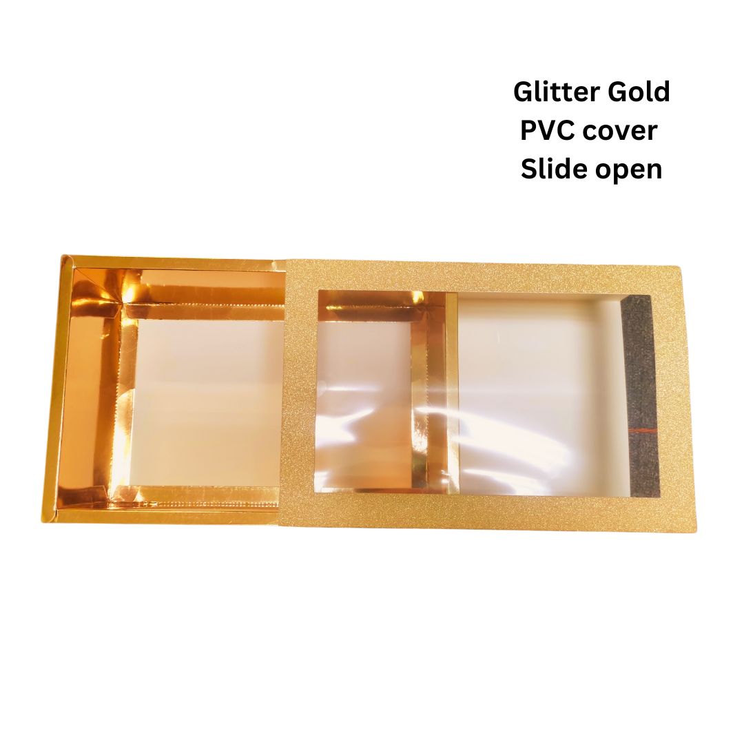 PVC Cover Glitter Gift Box - Side Open Sliding