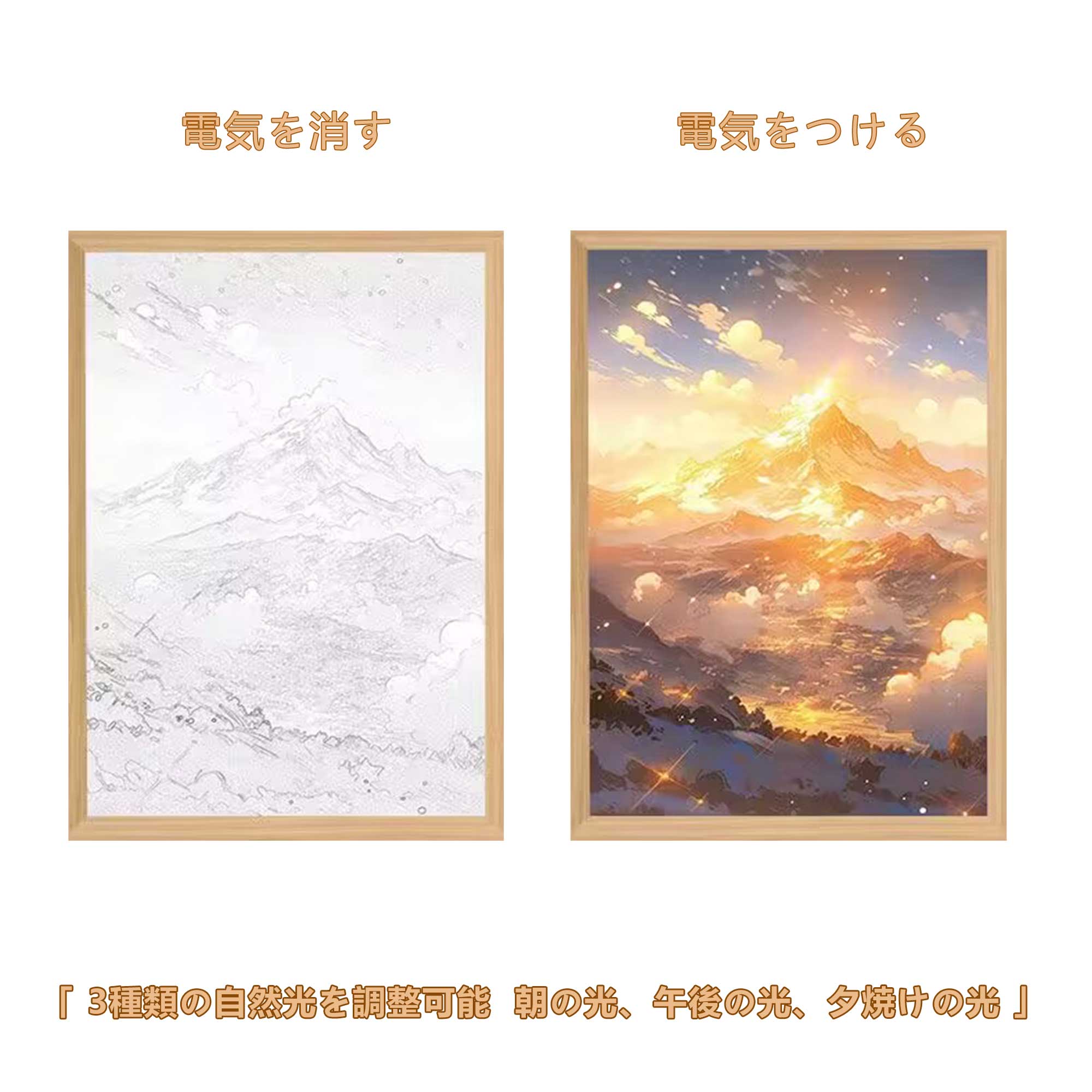 夕暮れの光と影の絵【Hot Sale】8種類