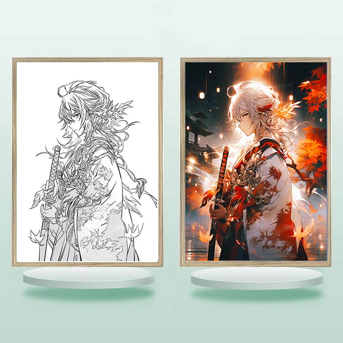 夕暮れの光と影の絵【原神】4種類