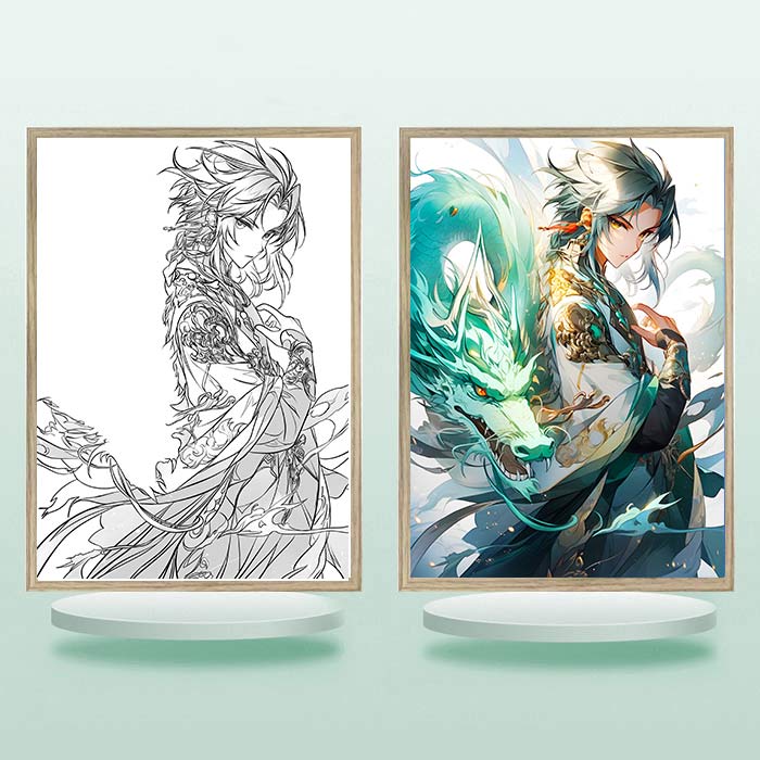 夕暮れの光と影の絵【原神】4種類