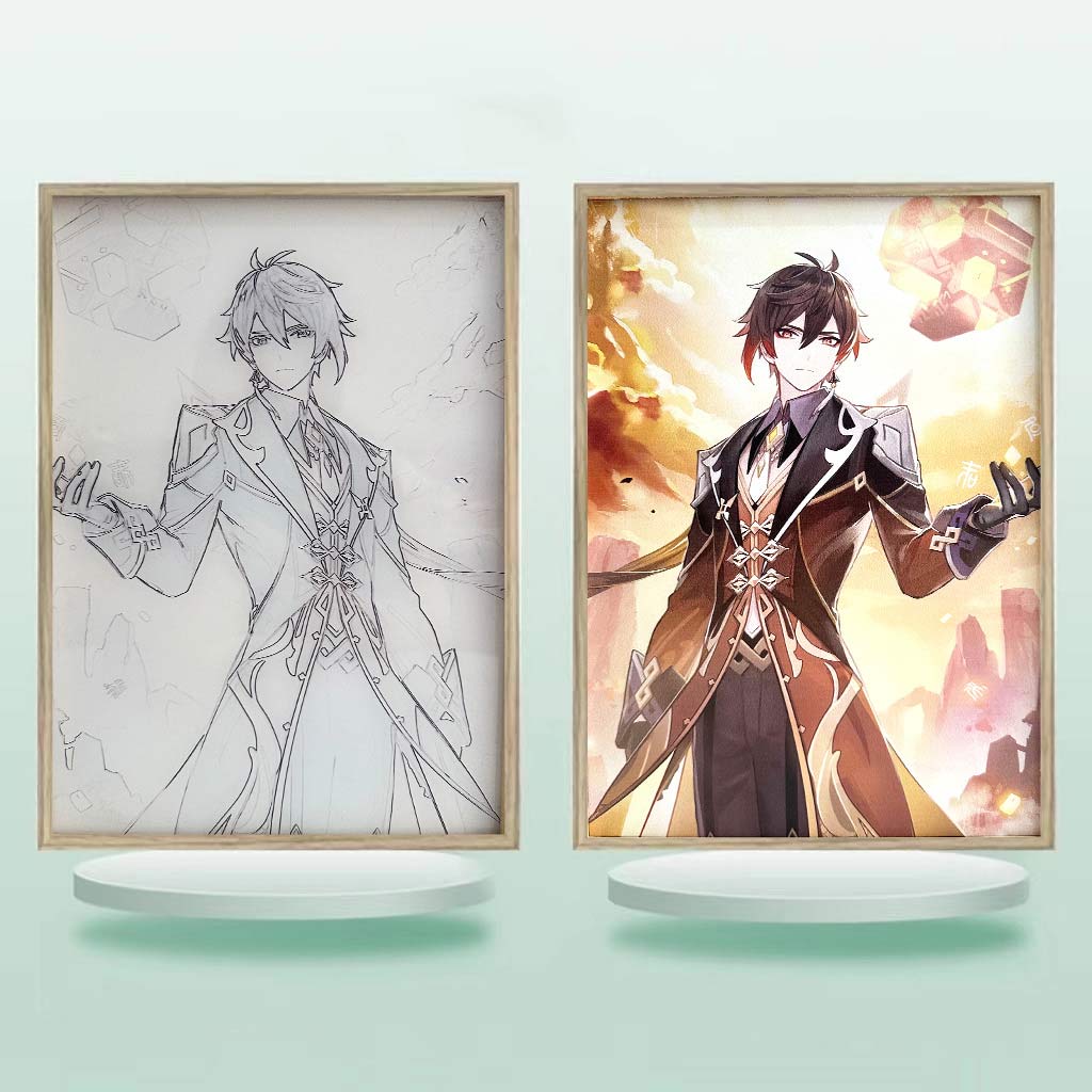 原神 夕暮れの光と影のフレーム