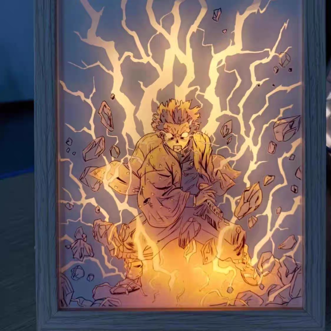 鬼滅の刃あがつま ぜんいつ光る絵