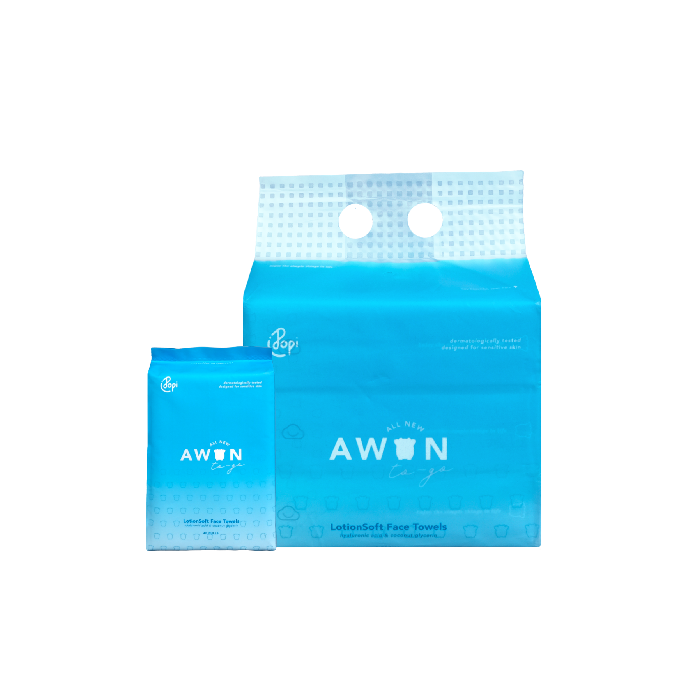 Awan To-go Lotion Face Towels 40 pulls