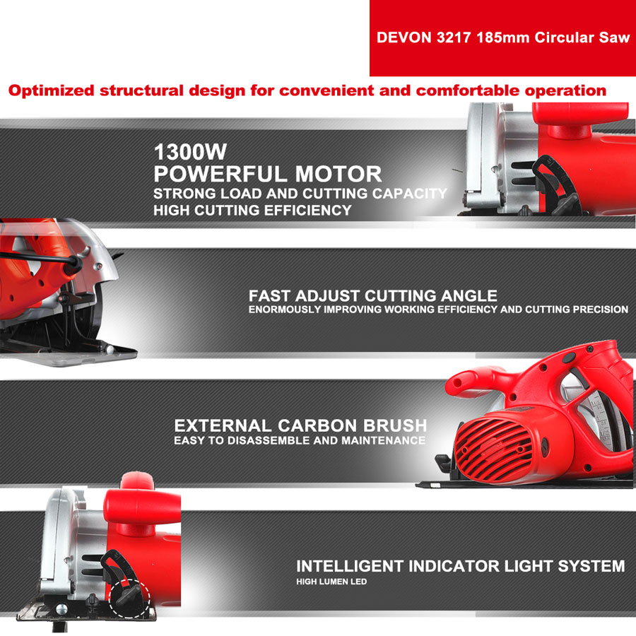 DEVON 3217 185mm Circular Saw