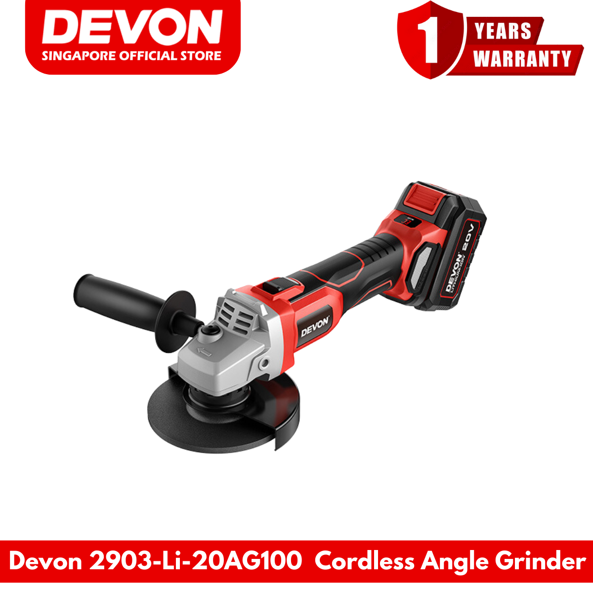 Cordless Angle Grinder 2903-Li-20AG100 