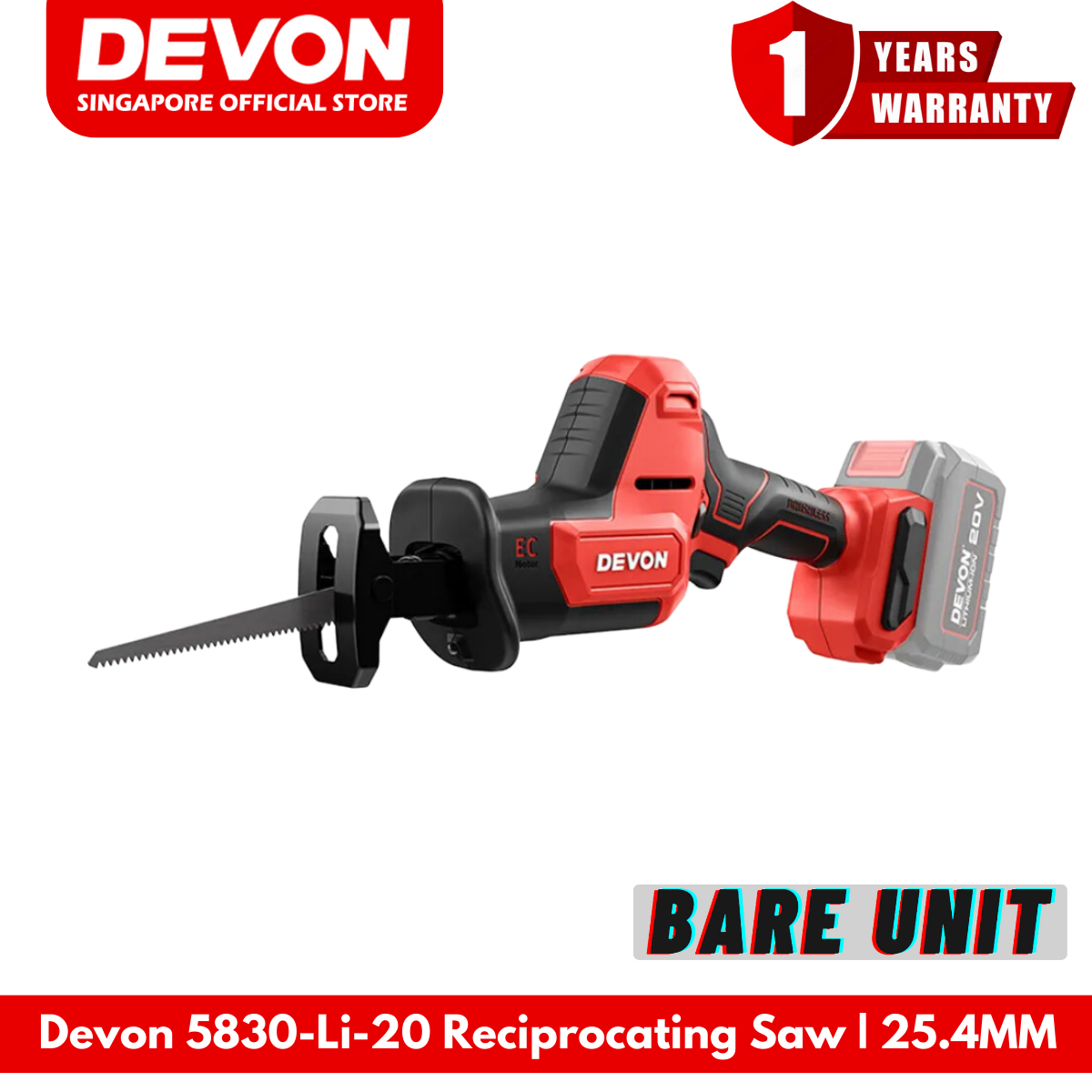 Devon Reciprocating Saw 5830-Li-20 