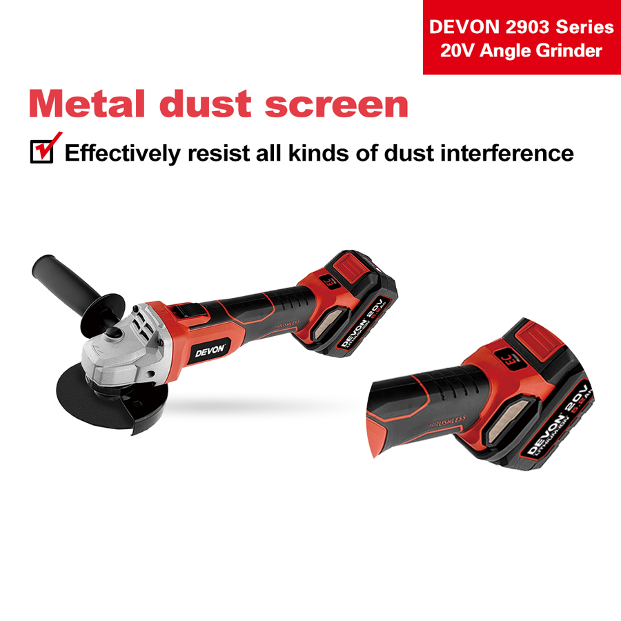 DEVON Cordless Angle Grinder 2903-Li-20AG100 