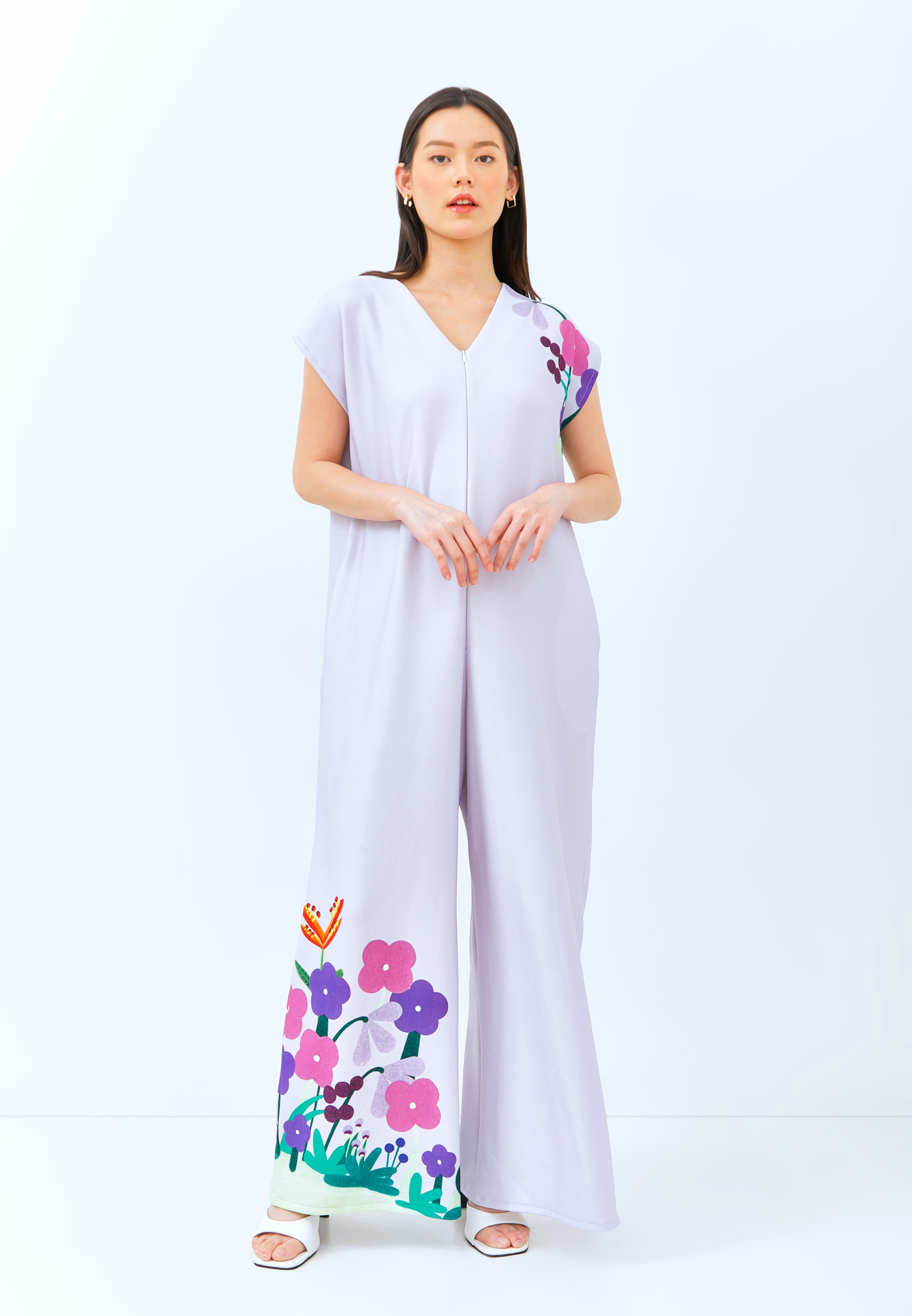 Multi-Way Long Jumpsuit Floral by Karina Simon X Natalie Yap