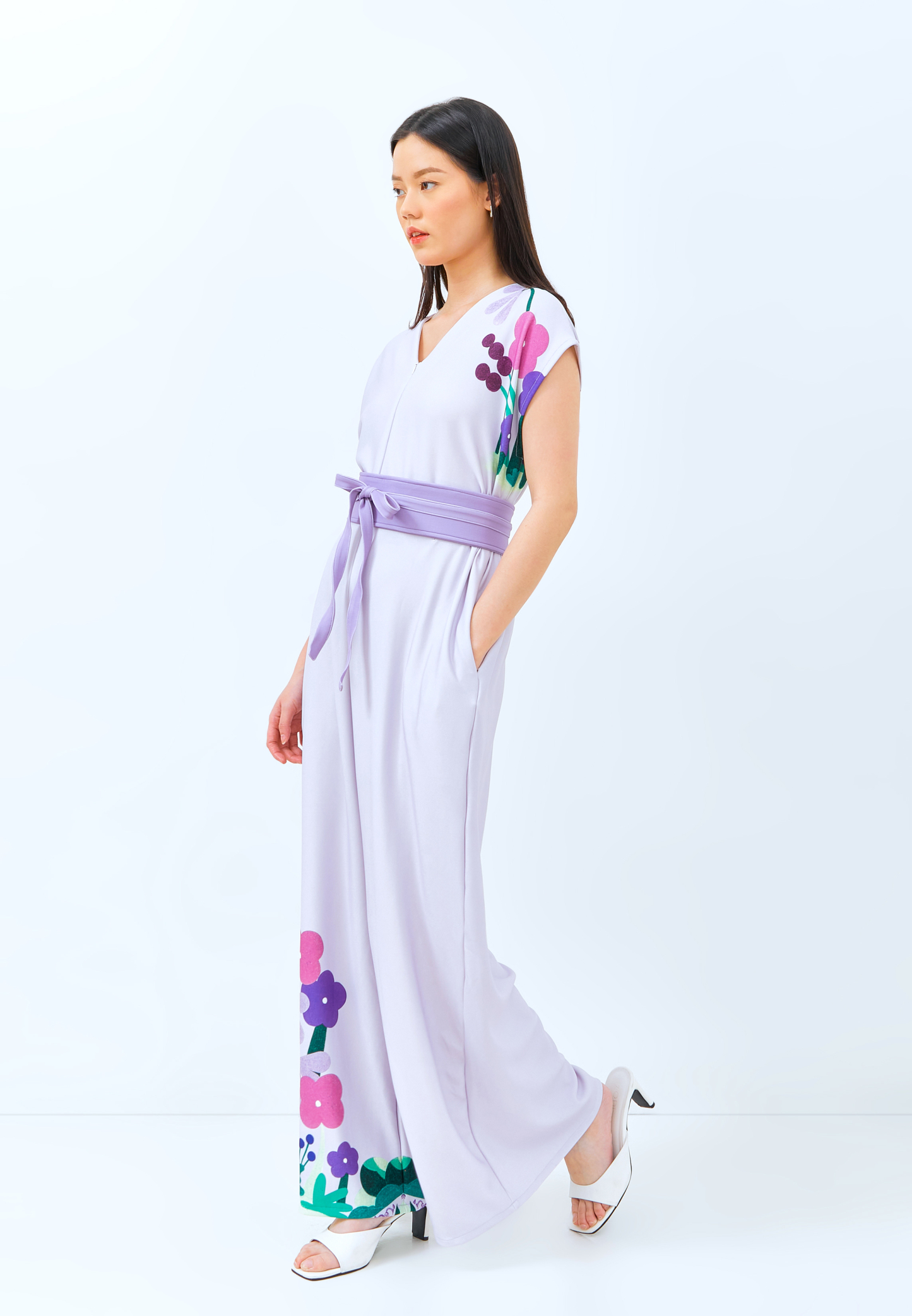 Multi-Way Long Jumpsuit Floral by Karina Simon X Natalie Yap